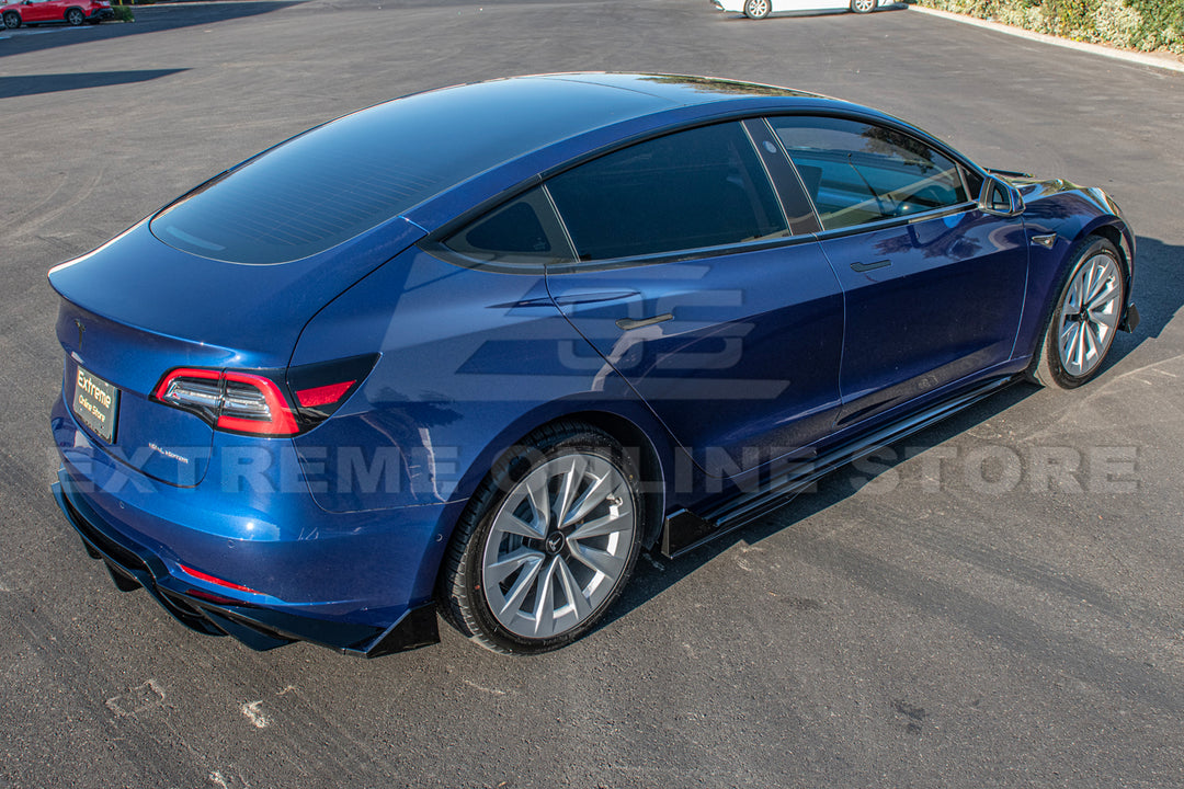 2017-23 Tesla Model 3 Track Front Lip Splitter &amp; Side Skirts