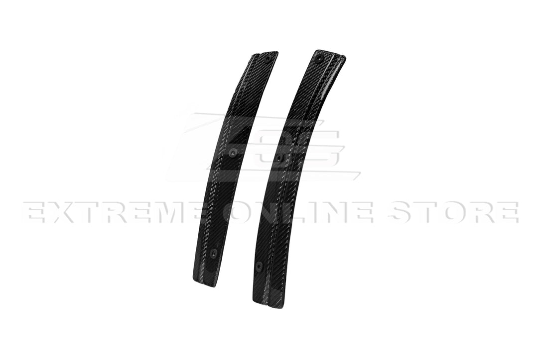 2016-19 Cadillac CTS-V Dry Carbon Fiber Front Splitter Side Wheel Arch