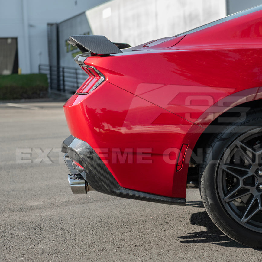 2024+ Ford Mustang GT Style Dry Carbon Fiber Rear Bumper Diffuser