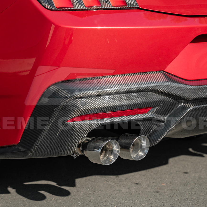 2024+ Ford Mustang GT Style Dry Carbon Fiber Rear Bumper Diffuser