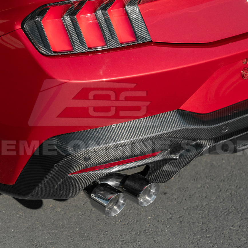 2024+ Ford Mustang GT Style Dry Carbon Fiber Rear Bumper Diffuser