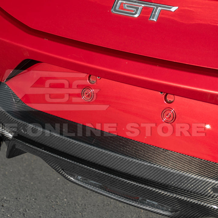 2024+ Ford Mustang GT Style Dry Carbon Fiber Rear Bumper Diffuser
