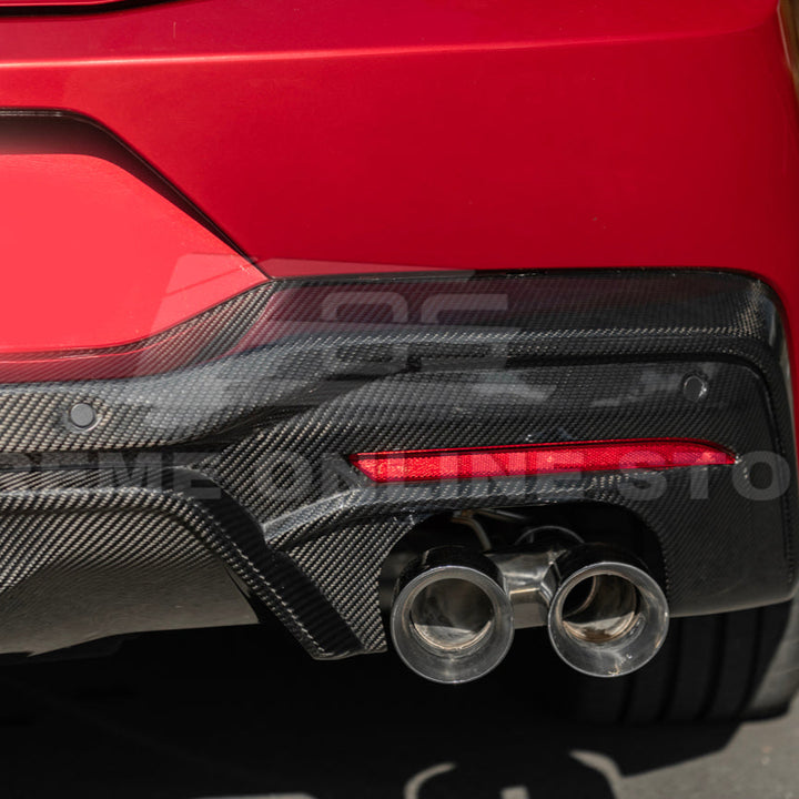 2024+ Ford Mustang GT Style Dry Carbon Fiber Rear Bumper Diffuser