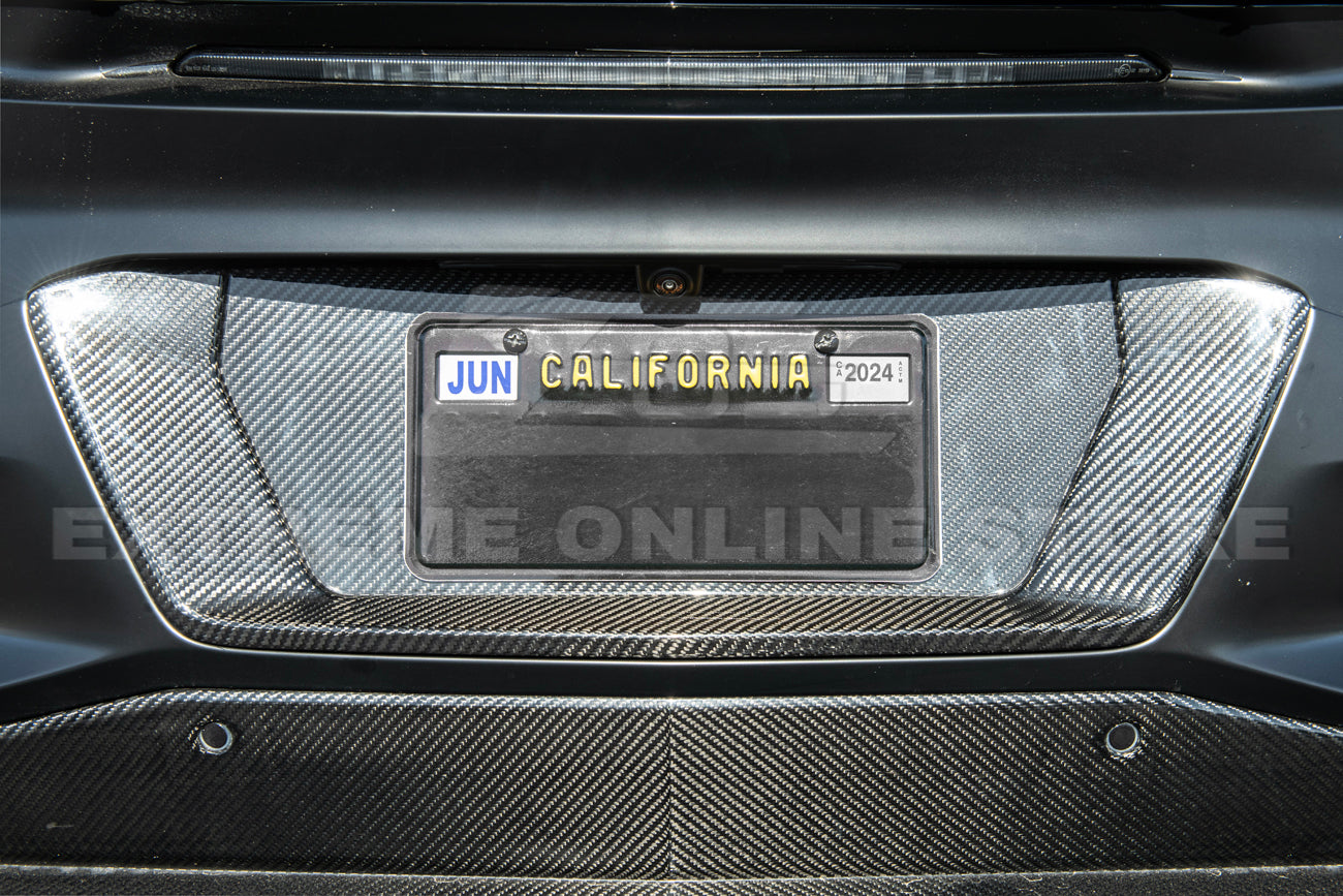 Corvette C8 Z06 Carbon Fiber License Plate Backing