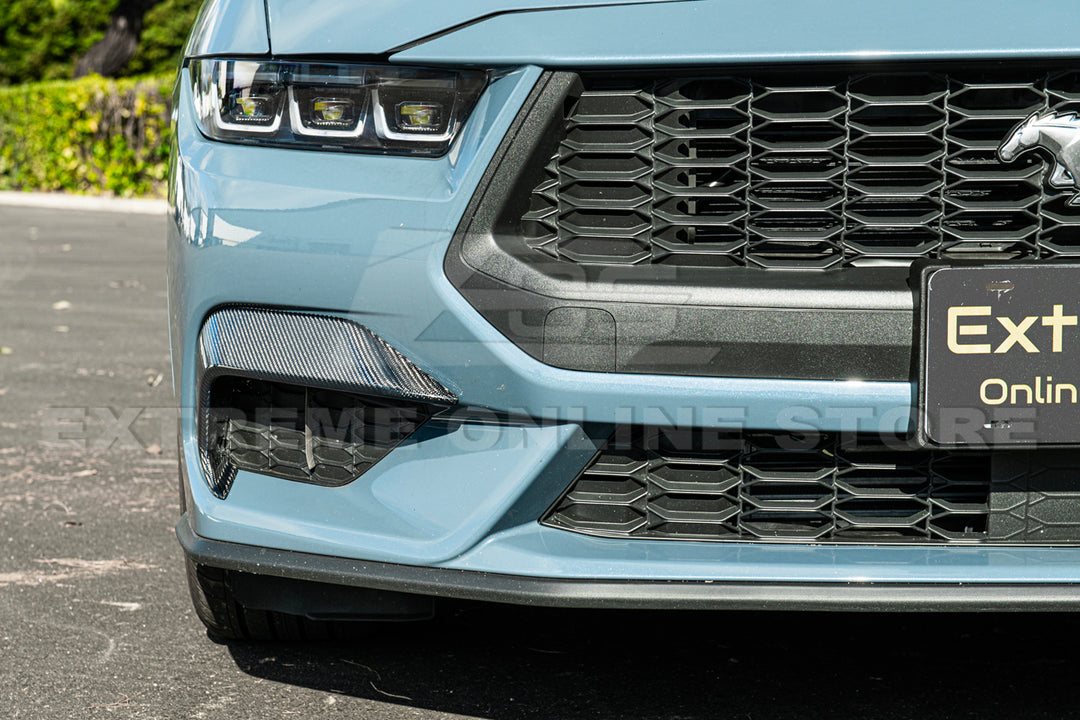 2024+Ford Mustang DRY CARBON FIBER Front Lower Side Grille