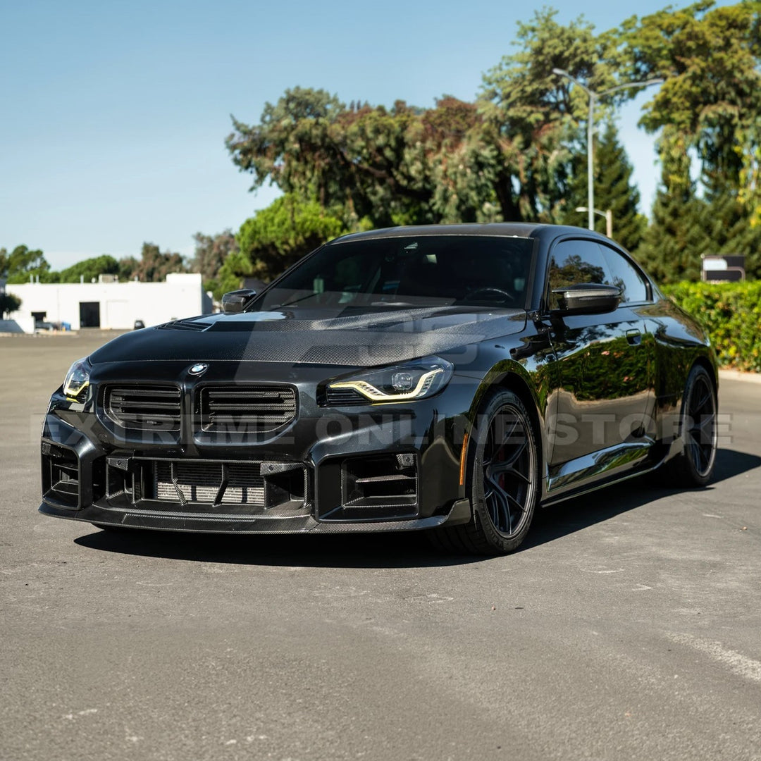 2023-Up BMW G87 M2 | TR Style 3PCS Dry Carbon Fiber Front Bumper Splitter Lip