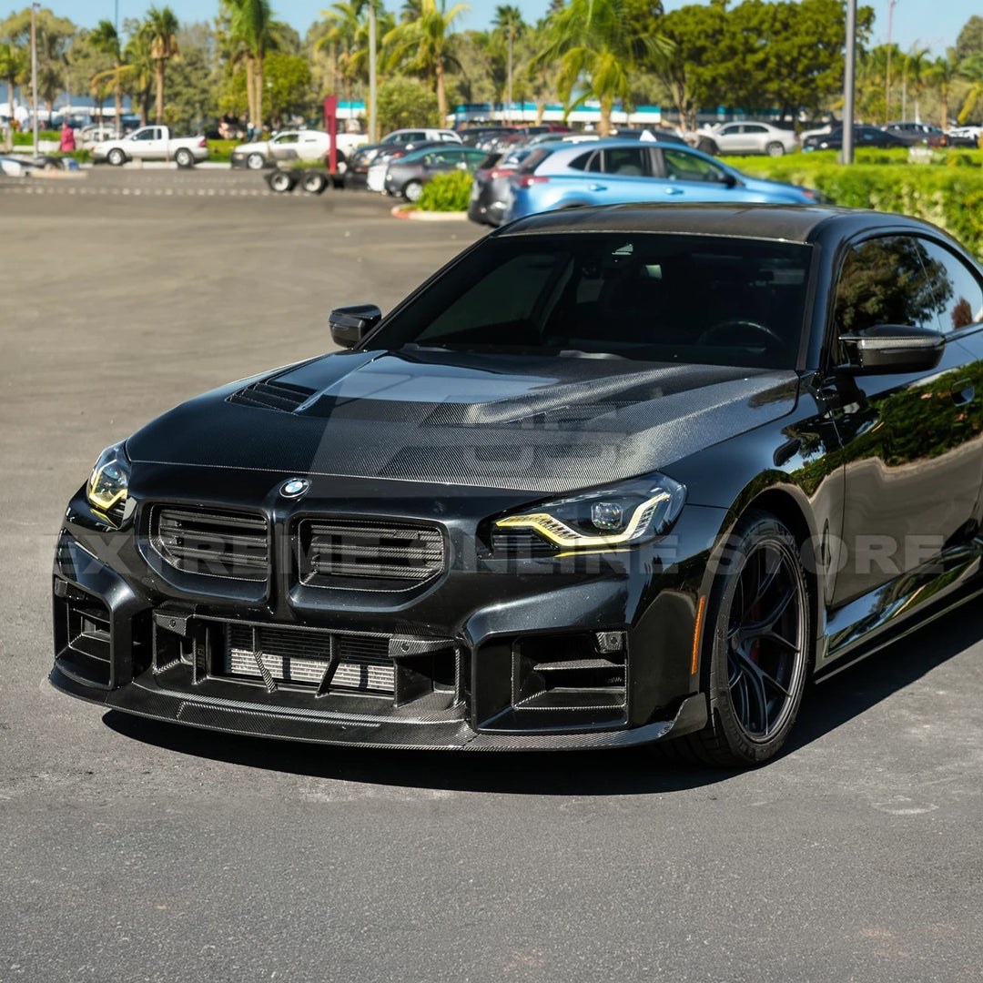 2023-Up BMW G87 M2 | V Style CARBON FIBER Front Vented Heat Extraction Hood