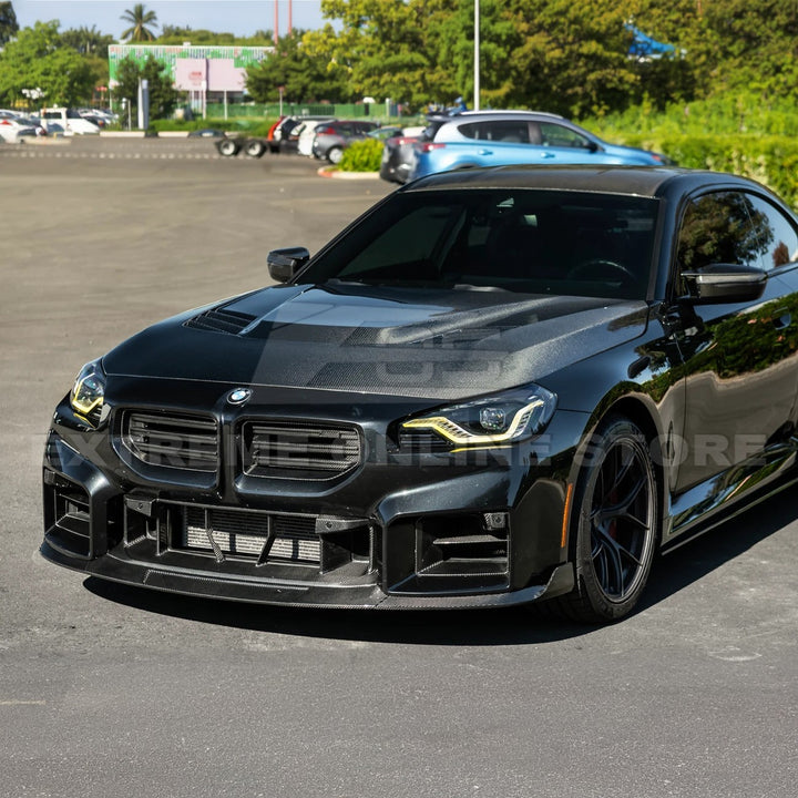 2023-Up BMW G87 M2 | TR Style 3PCS Dry Carbon Fiber Front Bumper Splitter Lip