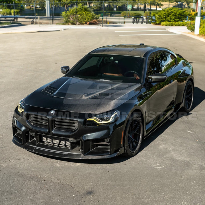 2023-Up BMW G87 M2 | V Style CARBON FIBER Front Vented Heat Extraction Hood