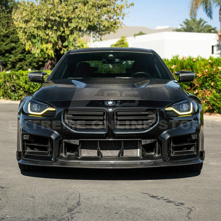 2023-Up BMW G87 M2 | TR Style 3PCS Dry Carbon Fiber Front Bumper Splitter Lip