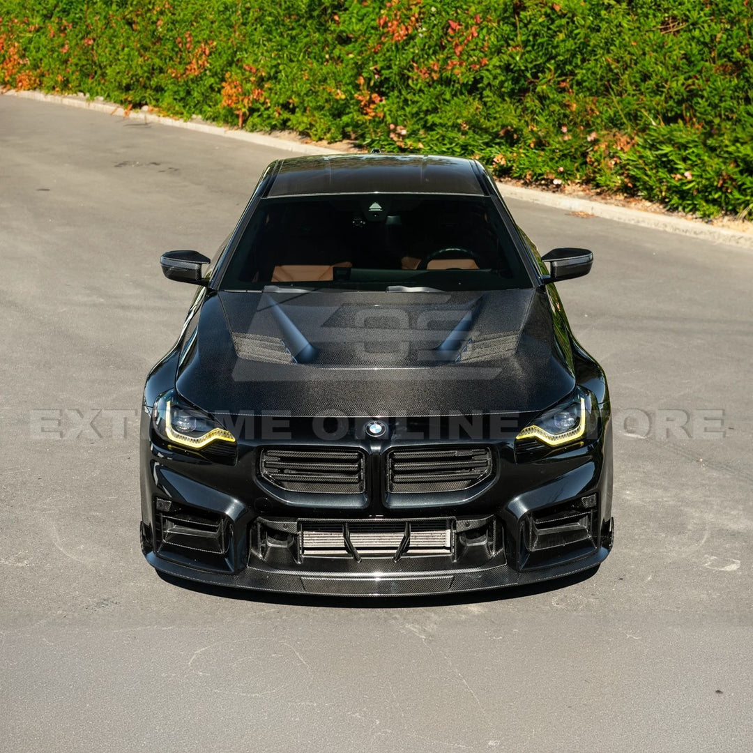 2023-Up BMW G87 M2 | V Style CARBON FIBER Front Vented Heat Extraction Hood