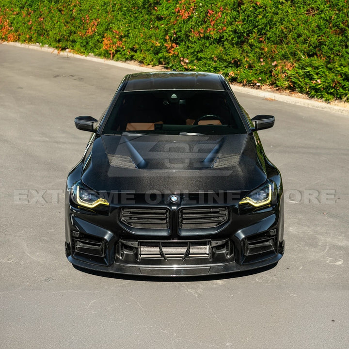 2023-Up BMW G87 M2 | V Style CARBON FIBER Front Vented Heat Extraction Hood