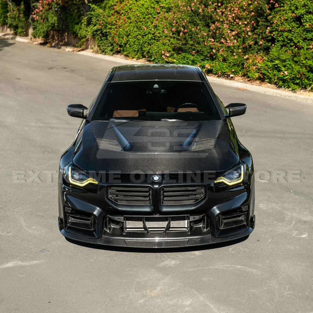 2023-Up BMW G87 M2 | TR Style 3PCS Dry Carbon Fiber Front Bumper Splitter Lip