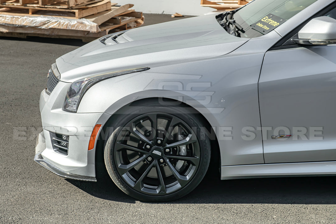 2016-19 Cadillac ATS-V Track Package Dry carbon Fiber Front Lip &amp; Side Wheel Arch