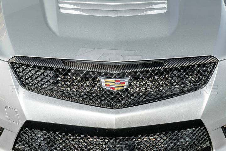 2016-19 Cadillac ATS-V DRY Carbon Fiber Front Grille Trim Insert