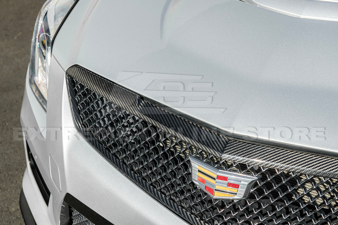2016-19 Cadillac ATS-V DRY Carbon Fiber Front Grille Trim Insert