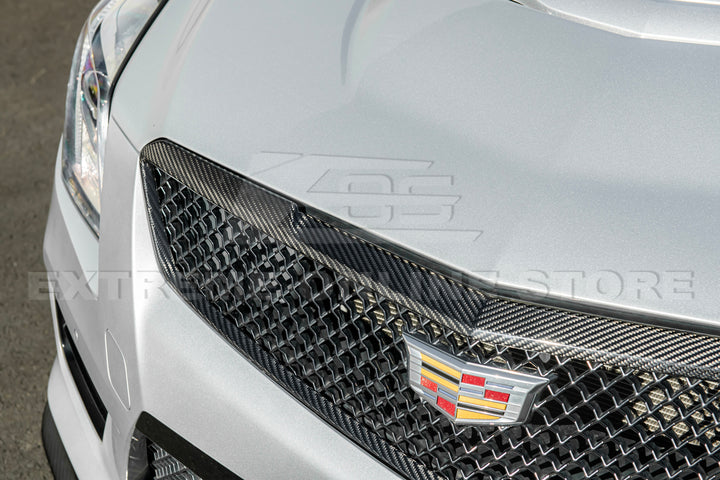 2016-19 Cadillac ATS-V DRY Carbon Fiber Front Grille Trim Insert