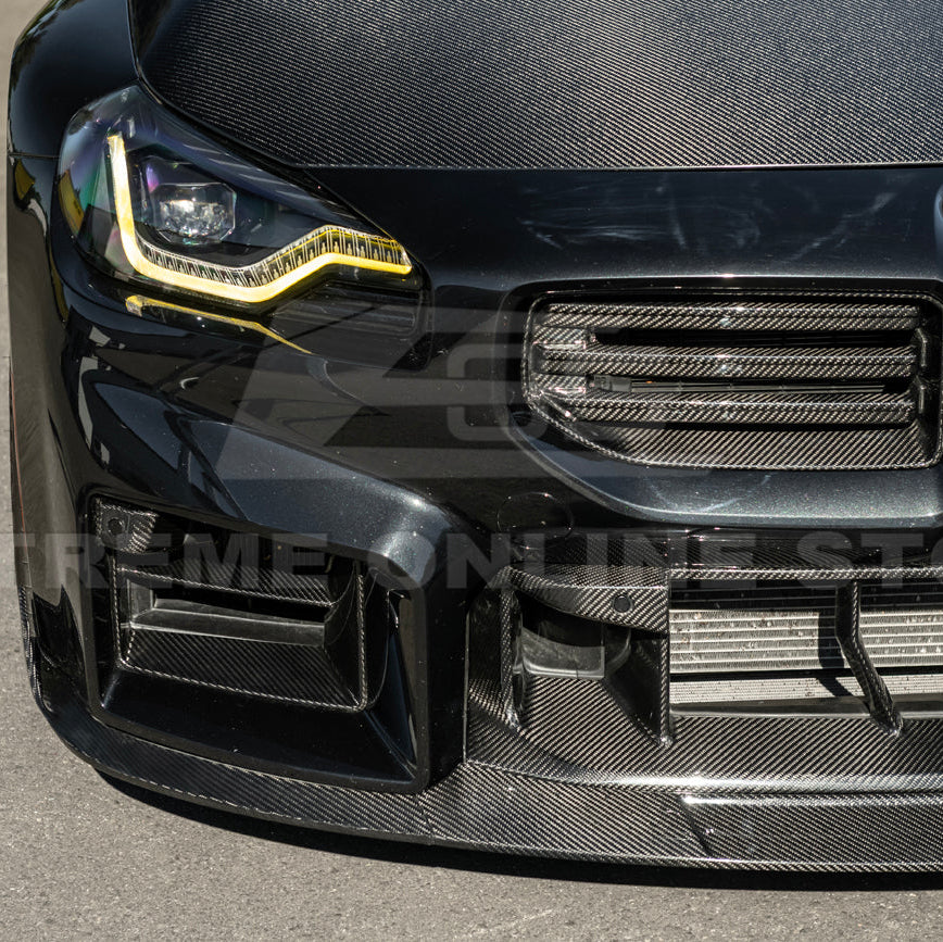 2023-Up BMW G87 M2 | TR Style 3PCS Dry Carbon Fiber Front Bumper Splitter Lip