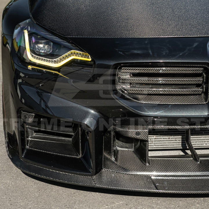 2023-Up BMW G87 M2 | TR Style 3PCS Dry Carbon Fiber Front Bumper Splitter Lip