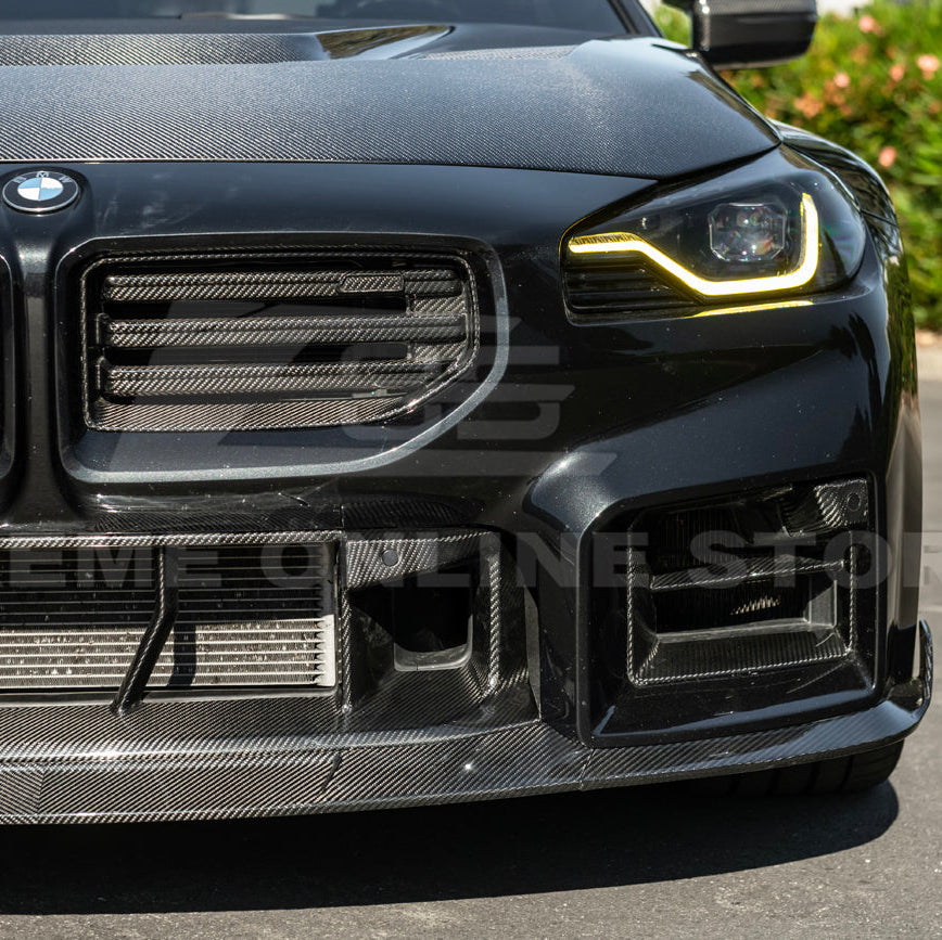 2023-Up BMW G87 M2 | TR Style 3PCS Dry Carbon Fiber Front Bumper Splitter Lip