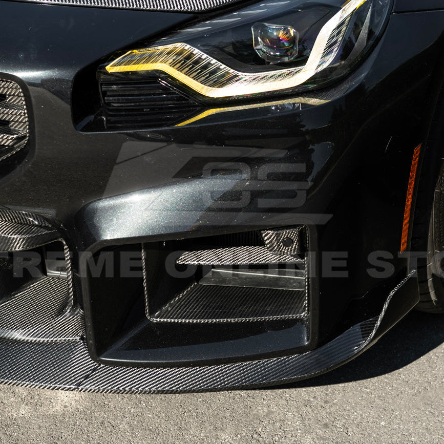 2023-Up BMW G87 M2 | TR Style 3PCS Dry Carbon Fiber Front Bumper Splitter Lip