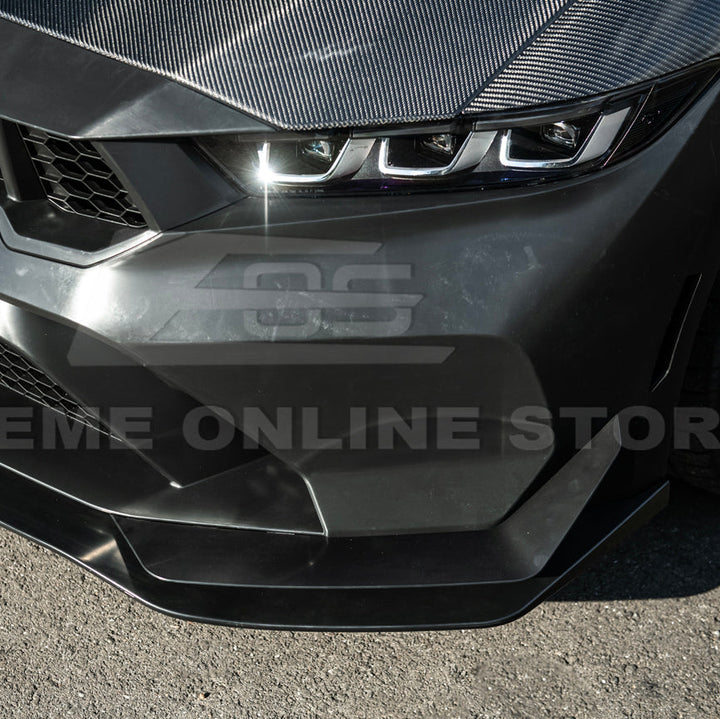 2024-Up Mustang GTD Style Full Conversion Primed Front Bumper Cover Grille Lip