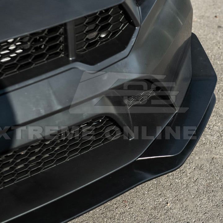 2024-Up Mustang GTD Style Full Conversion Primed Front Bumper Cover Grille Lip