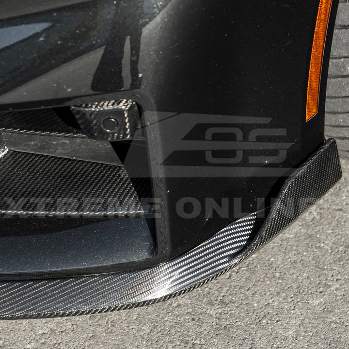 2023-Up BMW G87 M2 | TR Style 3PCS Dry Carbon Fiber Front Bumper Splitter Lip