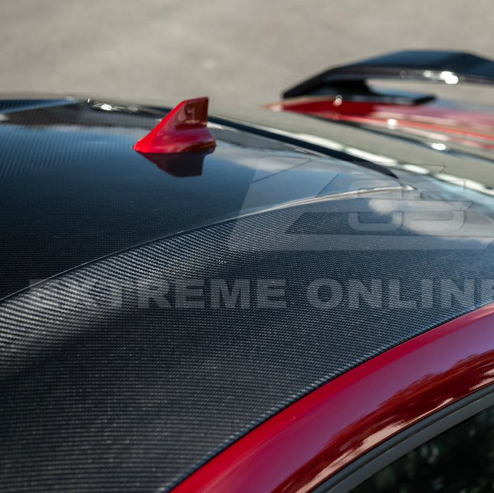 2015-Up Ford Mustang S650 Coupe Dry CARBON FIBER Tape-On Top Roof Panel Cover