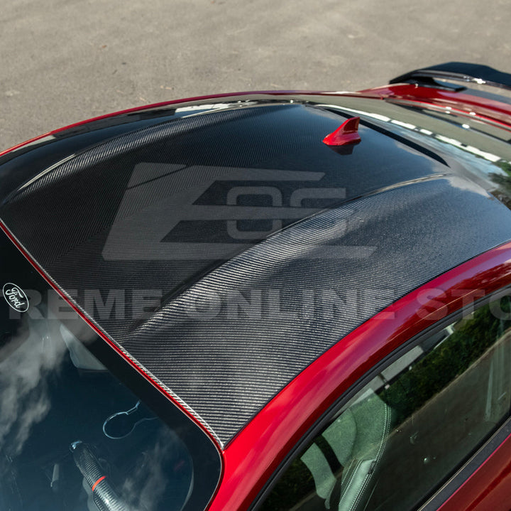 2015-Up Ford Mustang S650 Coupe Dry CARBON FIBER Tape-On Top Roof Panel Cover