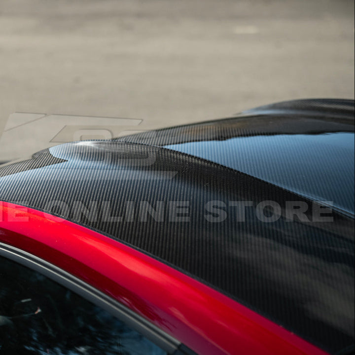 2015-Up Ford Mustang S650 Coupe Dry CARBON FIBER Tape-On Top Roof Panel Cover
