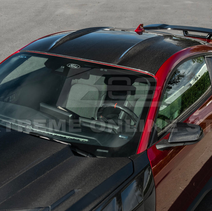 2015-Up Ford Mustang S650 Coupe Dry CARBON FIBER Tape-On Top Roof Panel Cover