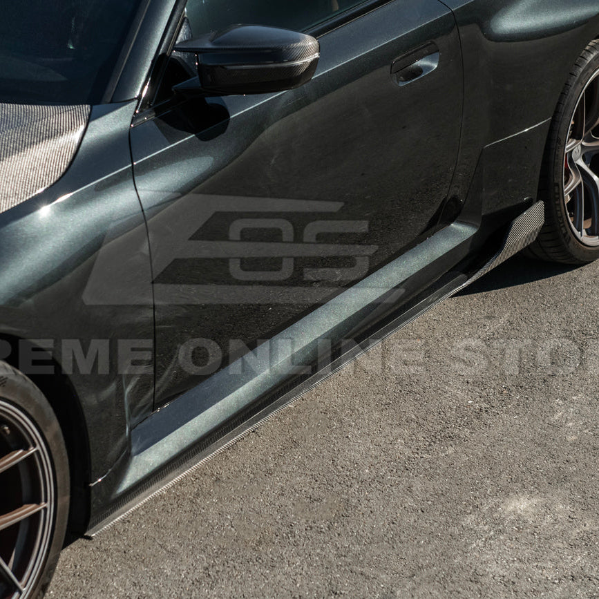 2023-Up BMW G87 M2 | TR Style Dry CARBON FIBER Side Skirts Rocker Panel Extension