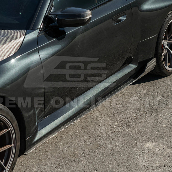 2023-Up BMW G87 M2 | TR Style Dry CARBON FIBER Side Skirts Rocker Panel Extension