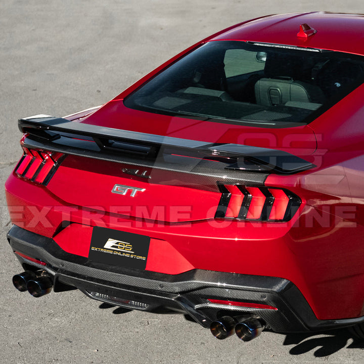 2024-Up Ford Mustang DarkHorse Style GLOSSY BLACK Rear Trunk Lid Wing Spoiler