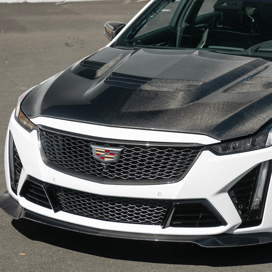 2022-24 Cadillac CT5-V Blackwing Dry Carbon Fiber Front Upper &amp; Lower Grille Trim