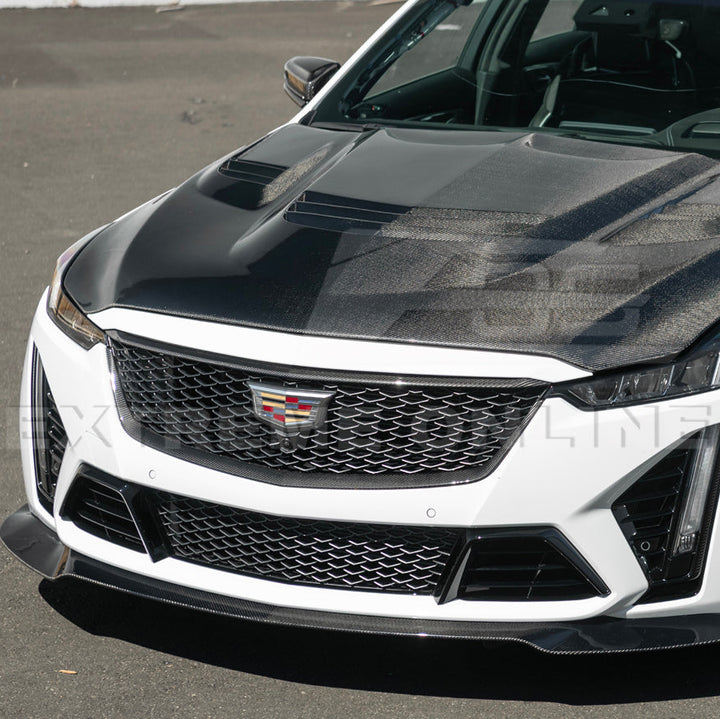 2022-24 Cadillac CT5-V Blackwing Dry Carbon Fiber Front Upper &amp; Lower Grille Trim