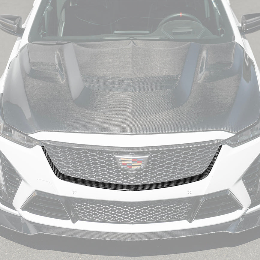 2022-24 Cadillac CT5-V Blackwing Dry Carbon Fiber Front Upper &amp; Lower Grille Trim