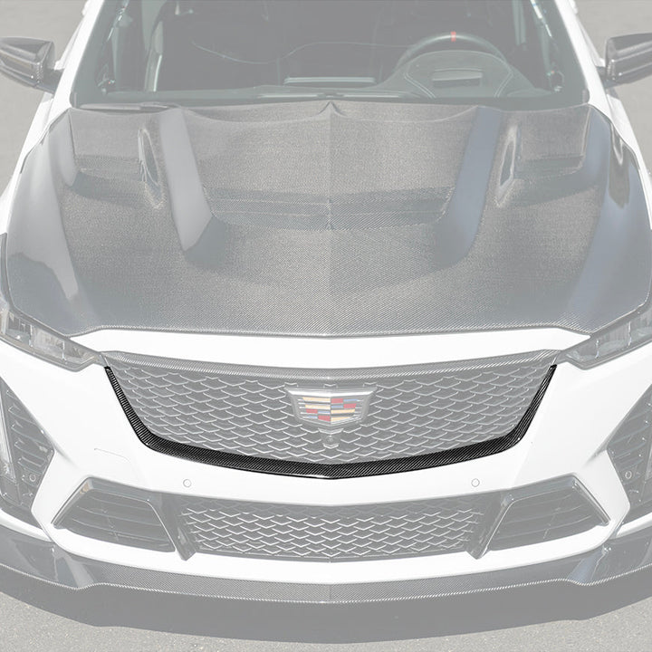 2022-24 Cadillac CT5-V Blackwing Dry Carbon Fiber Front Upper &amp; Lower Grille Trim