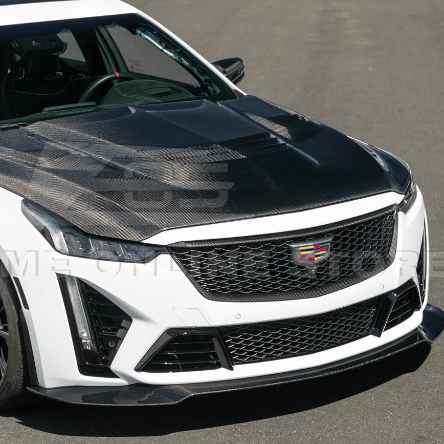 2022-24 Cadillac CT5-V Blackwing Dry Carbon Fiber Front Upper &amp; Lower Grille Trim