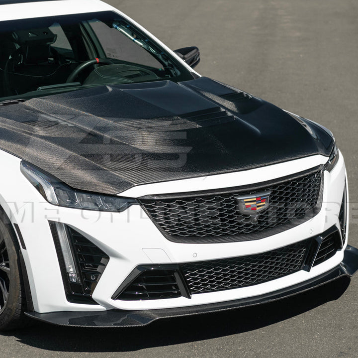 2022-24 Cadillac CT5-V Blackwing Dry Carbon Fiber Front Upper &amp; Lower Grille Trim