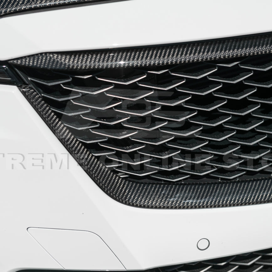2022-24 Cadillac CT5-V Blackwing Dry Carbon Fiber Front Upper &amp; Lower Grille Trim