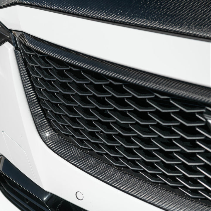 2022-24 Cadillac CT5-V Blackwing Dry Carbon Fiber Front Upper &amp; Lower Grille Trim