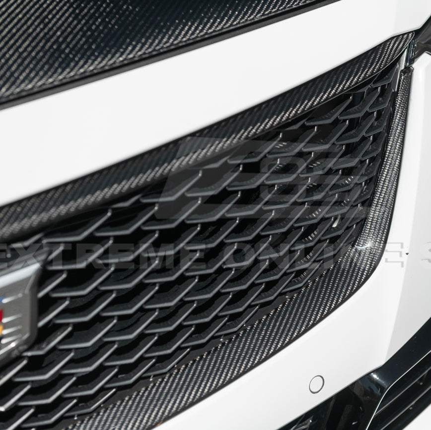2022-24 Cadillac CT5-V Blackwing Dry Carbon Fiber Front Upper &amp; Lower Grille Trim