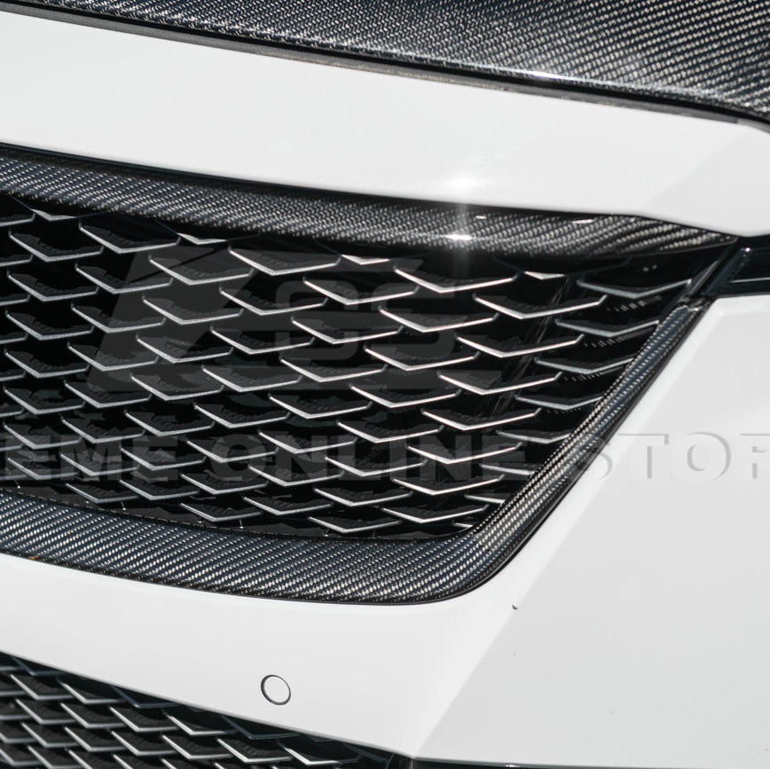 2022-24 Cadillac CT5-V Blackwing Dry Carbon Fiber Front Upper &amp; Lower Grille Trim
