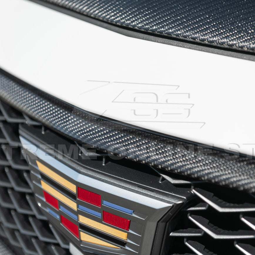 2022-24 Cadillac CT5-V Blackwing Dry Carbon Fiber Front Upper &amp; Lower Grille Trim