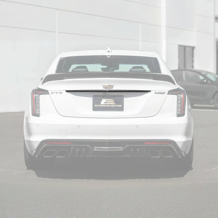 2022-Up Cadillac CT5 Dry Carbon Fiber Rear Deck Lid Center Applique Trunk Insert