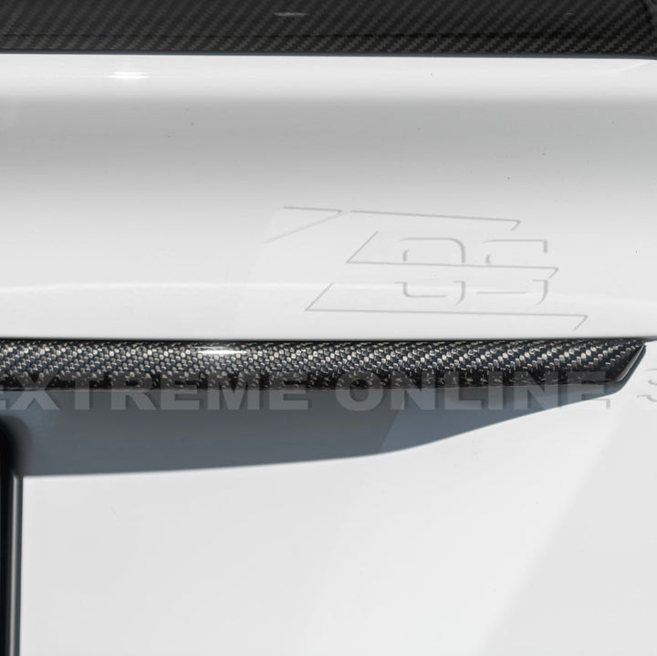 2022-Up Cadillac CT5 Dry Carbon Fiber Rear Deck Lid Center Applique Trunk Insert