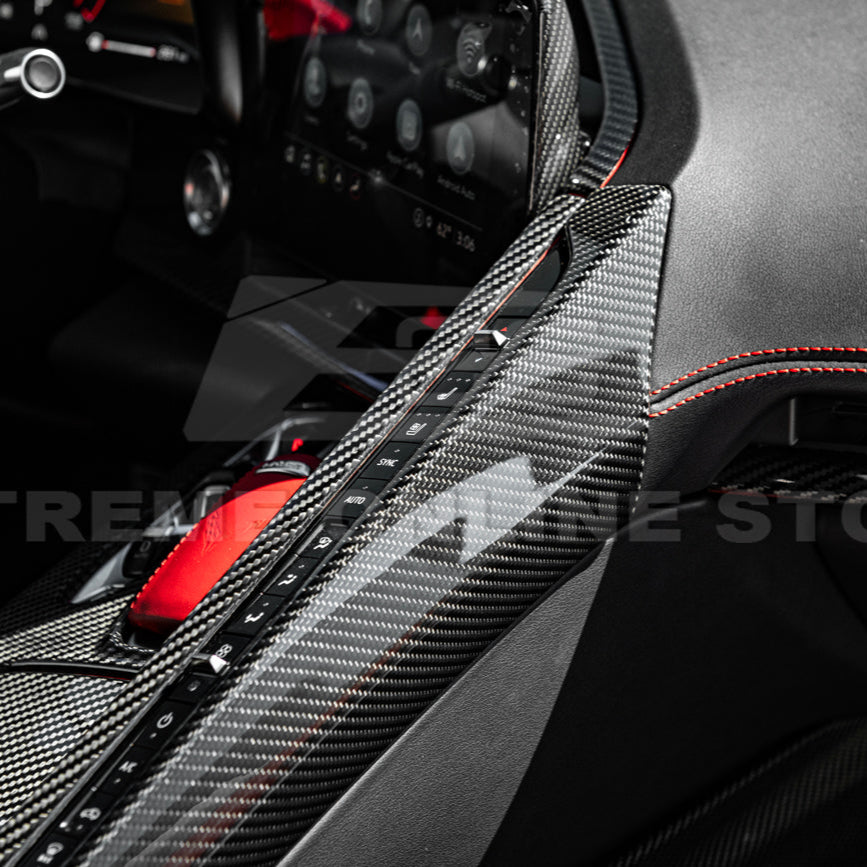 Corvette C8 DRY CARBON FIBER Center Console Armrest Right Trim Panel