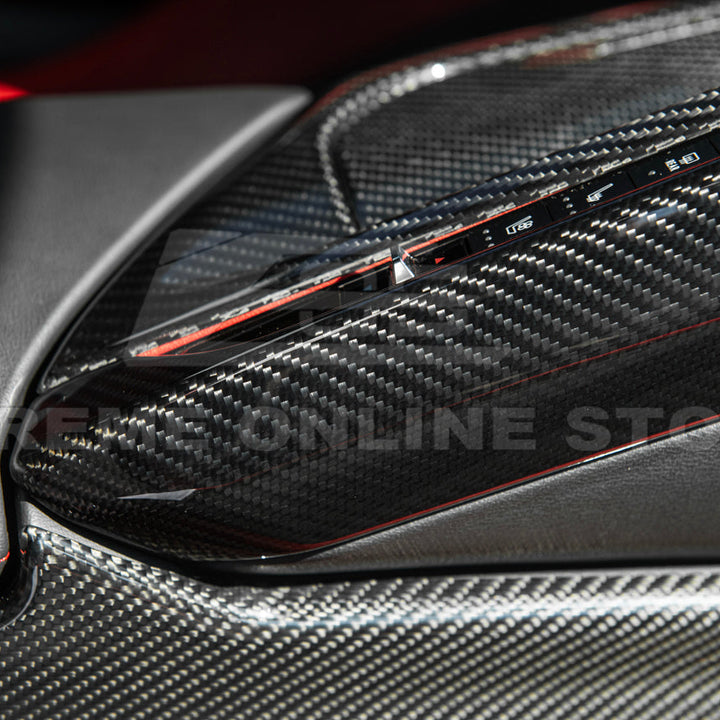 Corvette C8 DRY CARBON FIBER Center Console Armrest Right Trim Panel